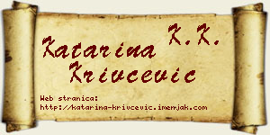Katarina Krivčević vizit kartica